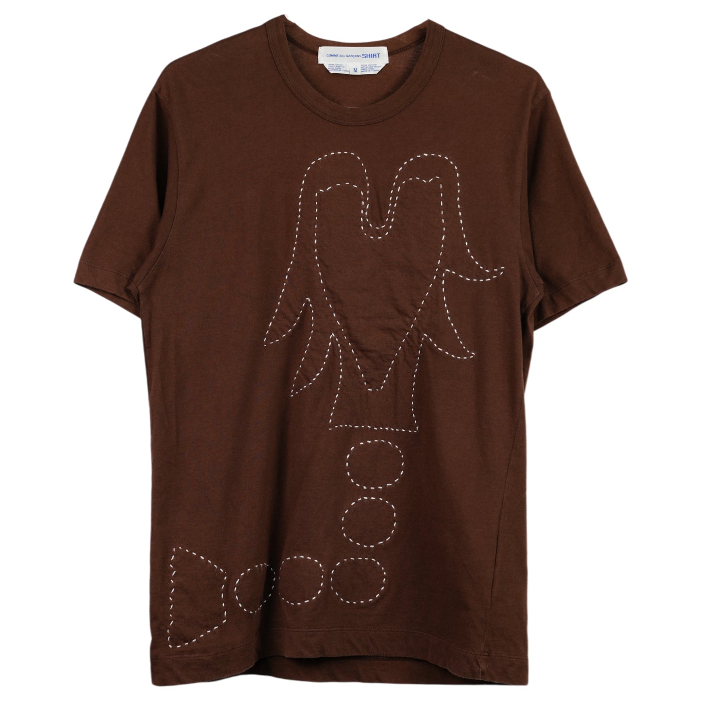 EMBROIDERY T-SHIRT / BROWN