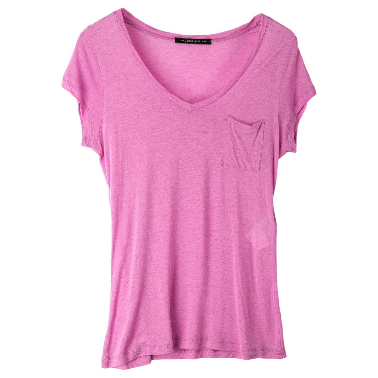WIDE NECK T-SHIRT / PINK
