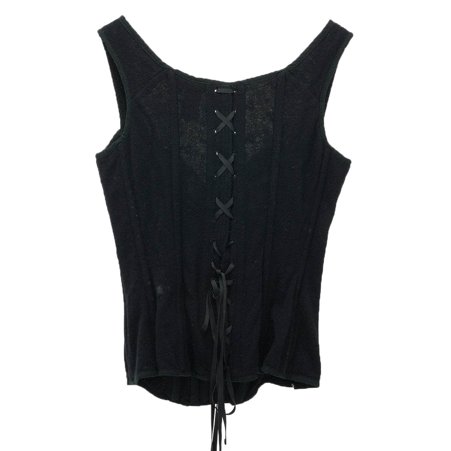 FRILL CORSET TOP / BLACK