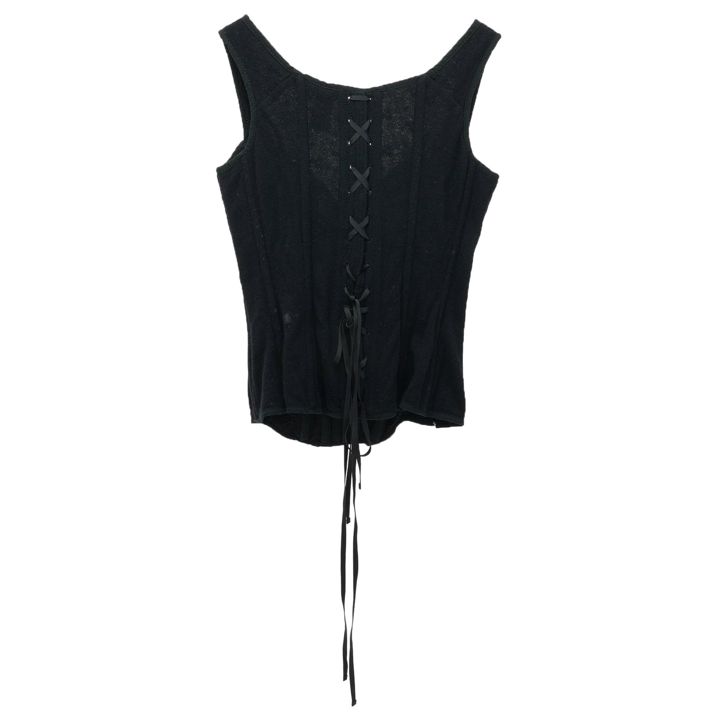 FRILL CORSET TOP / BLACK