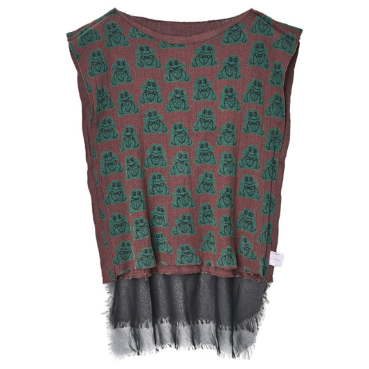FROG PATTERN SLEEVELESS TOP / MULTI