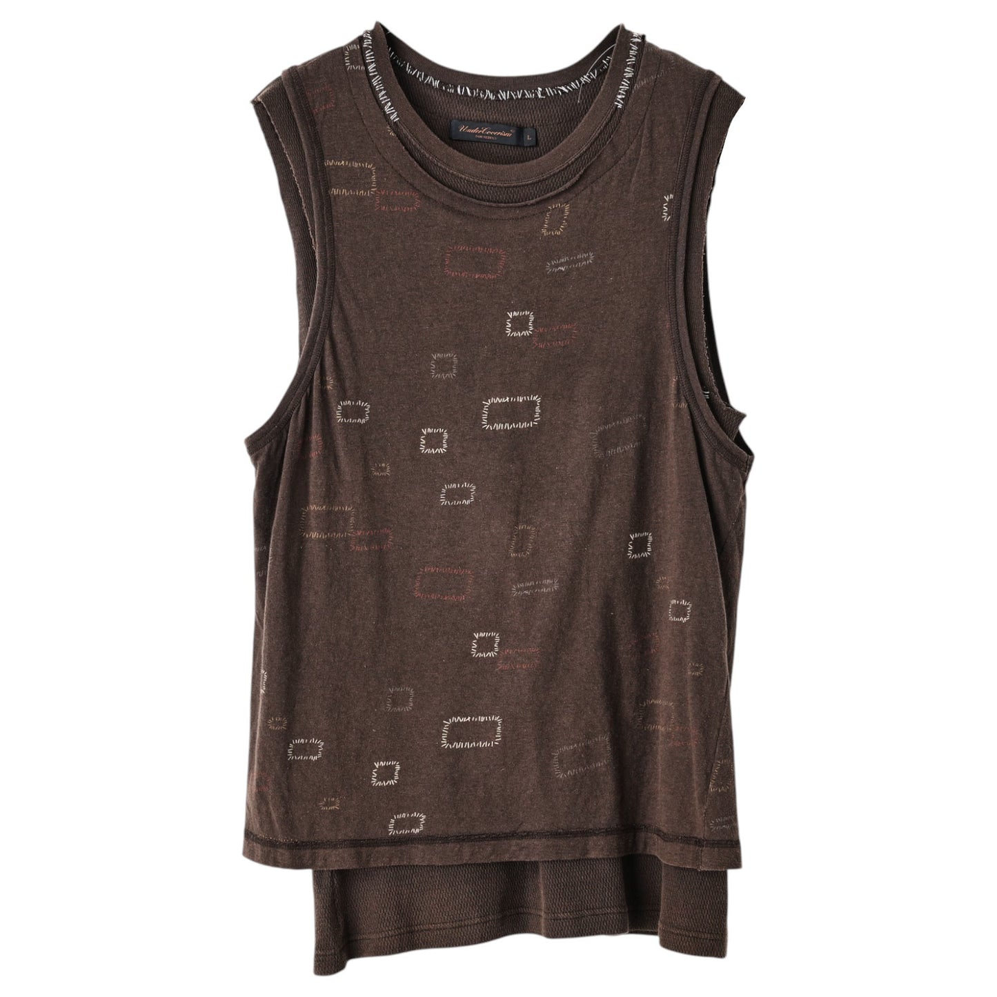 SCAB LAYERED SLEEVELESS TOP / BROWN