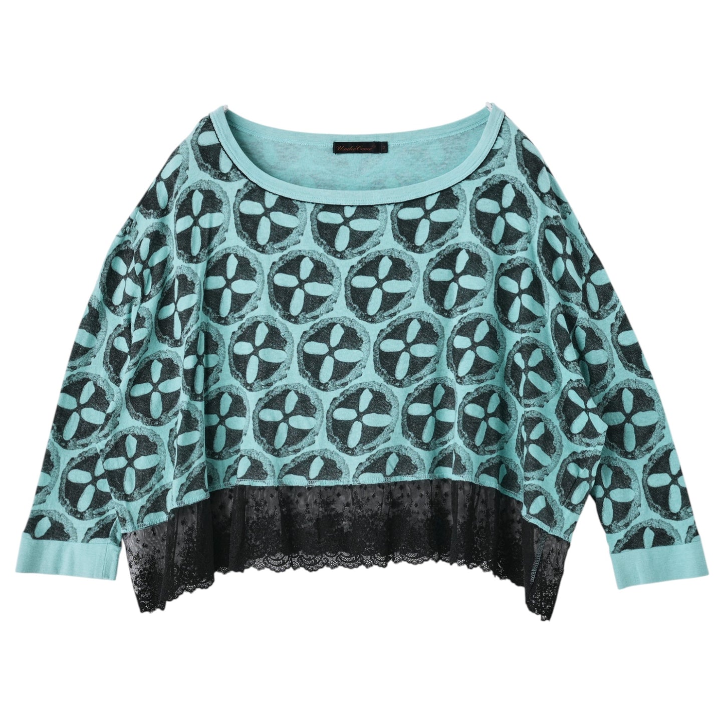 CROPPED LACE TOP / BLUE