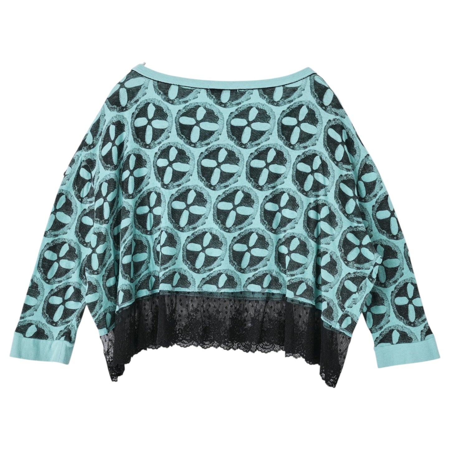 CROPPED LACE TOP / BLUE