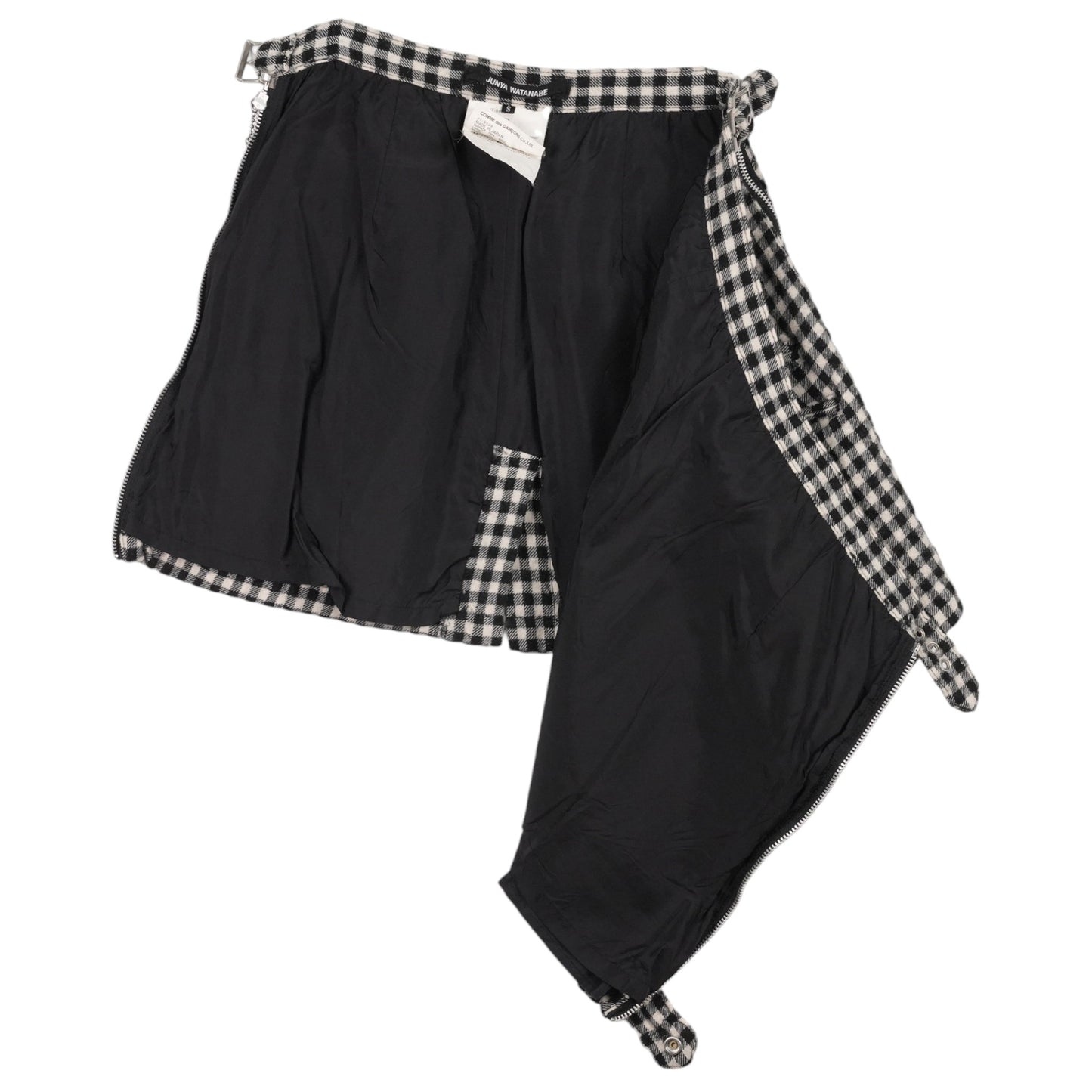 BIKER WRAP SKIRT / BLACK&WHITE