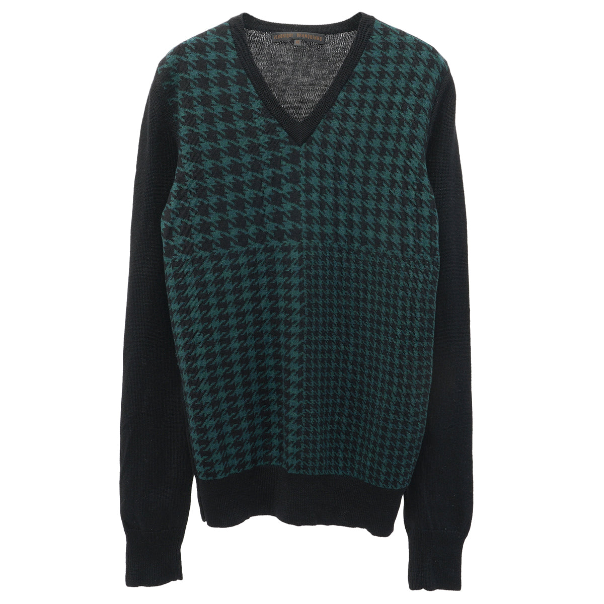CHECK SWEATER / BLACK&GREEN