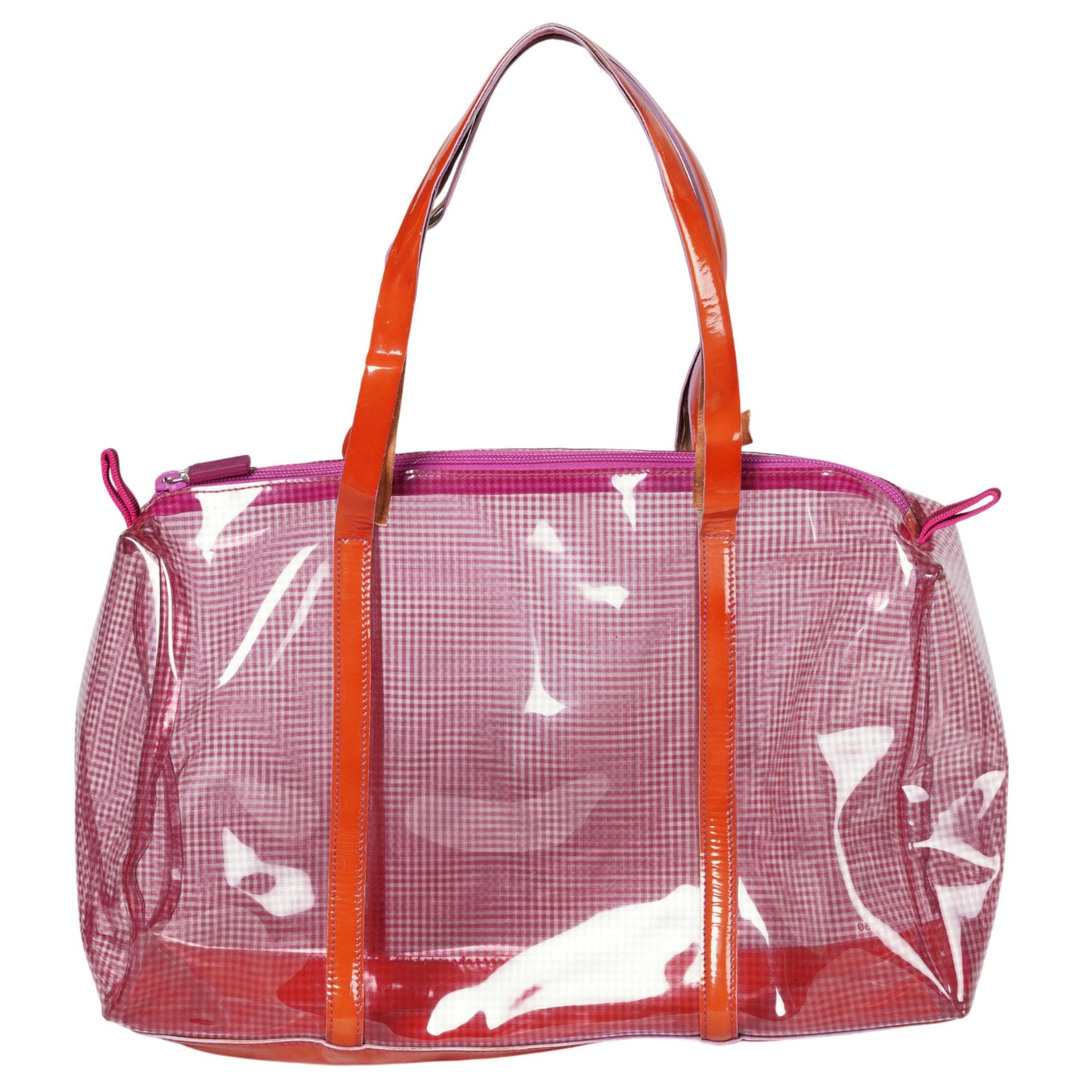 TRANSPARENT HANDBAG / PINK&ORANGE