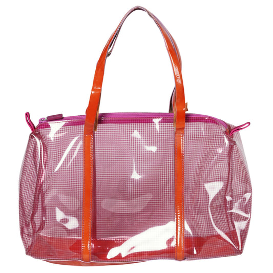 TRANSPARENT HANDBAG / PINK&ORANGE