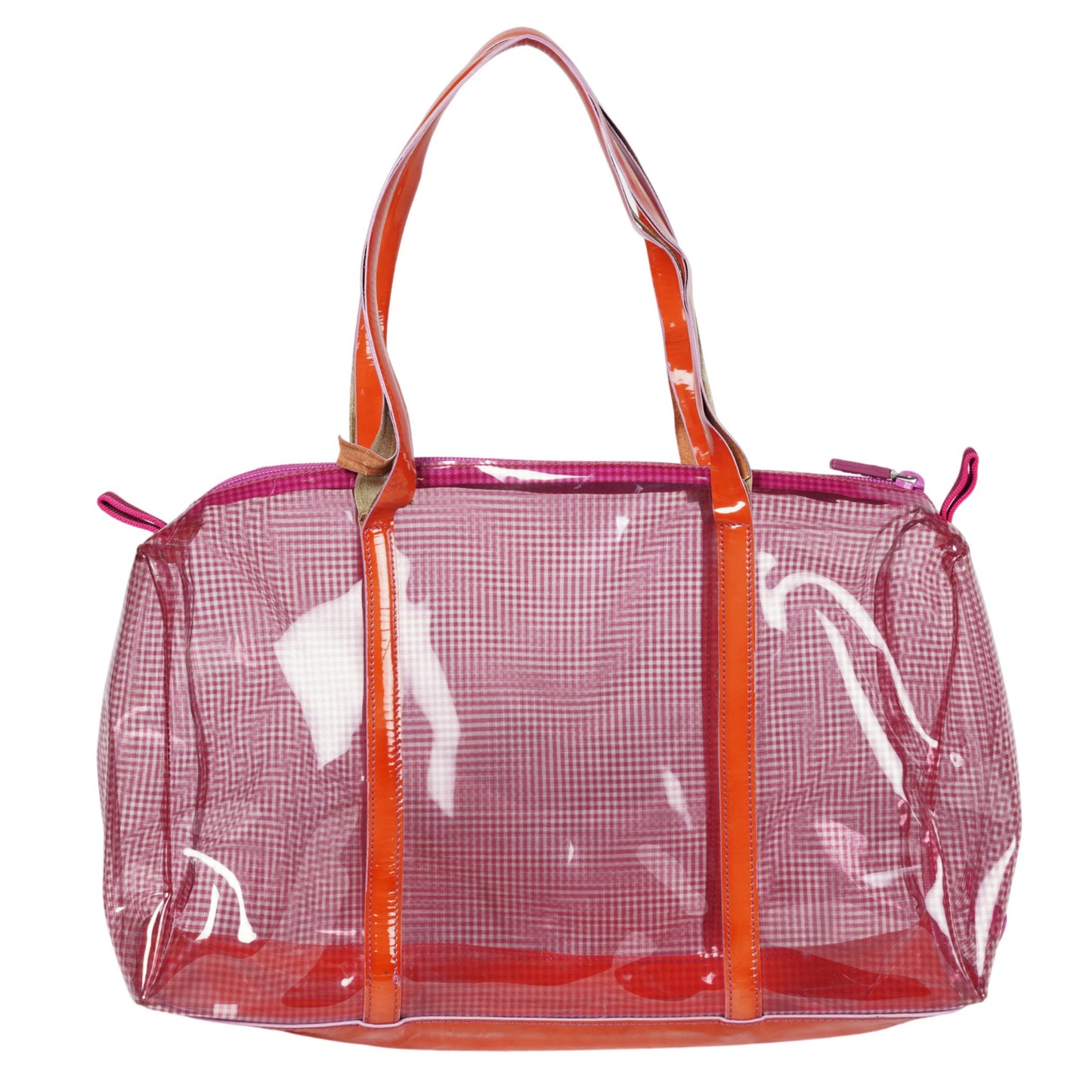 TRANSPARENT HANDBAG / PINK&ORANGE