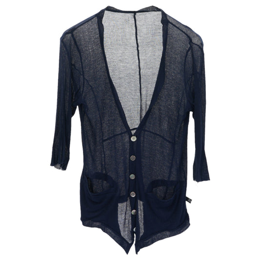 HALF SLEEVE CARDIGAN / NAVY