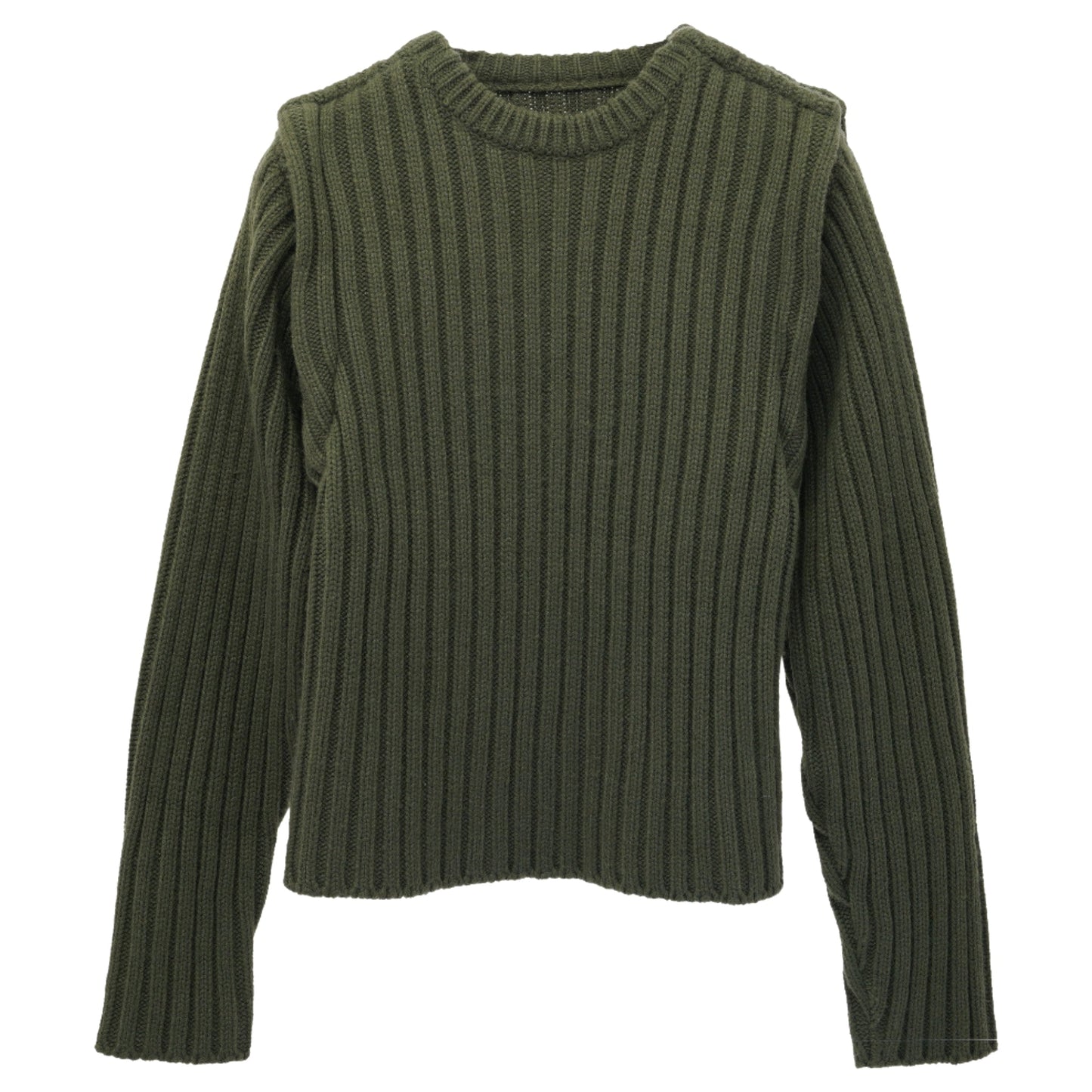 DETACHABLE MILITARY SWEATER / KHAKI