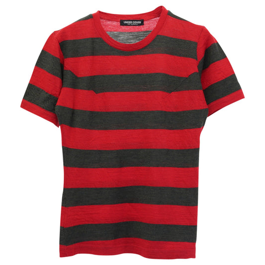 STRIPE KNIT TOP / RED&BROWN