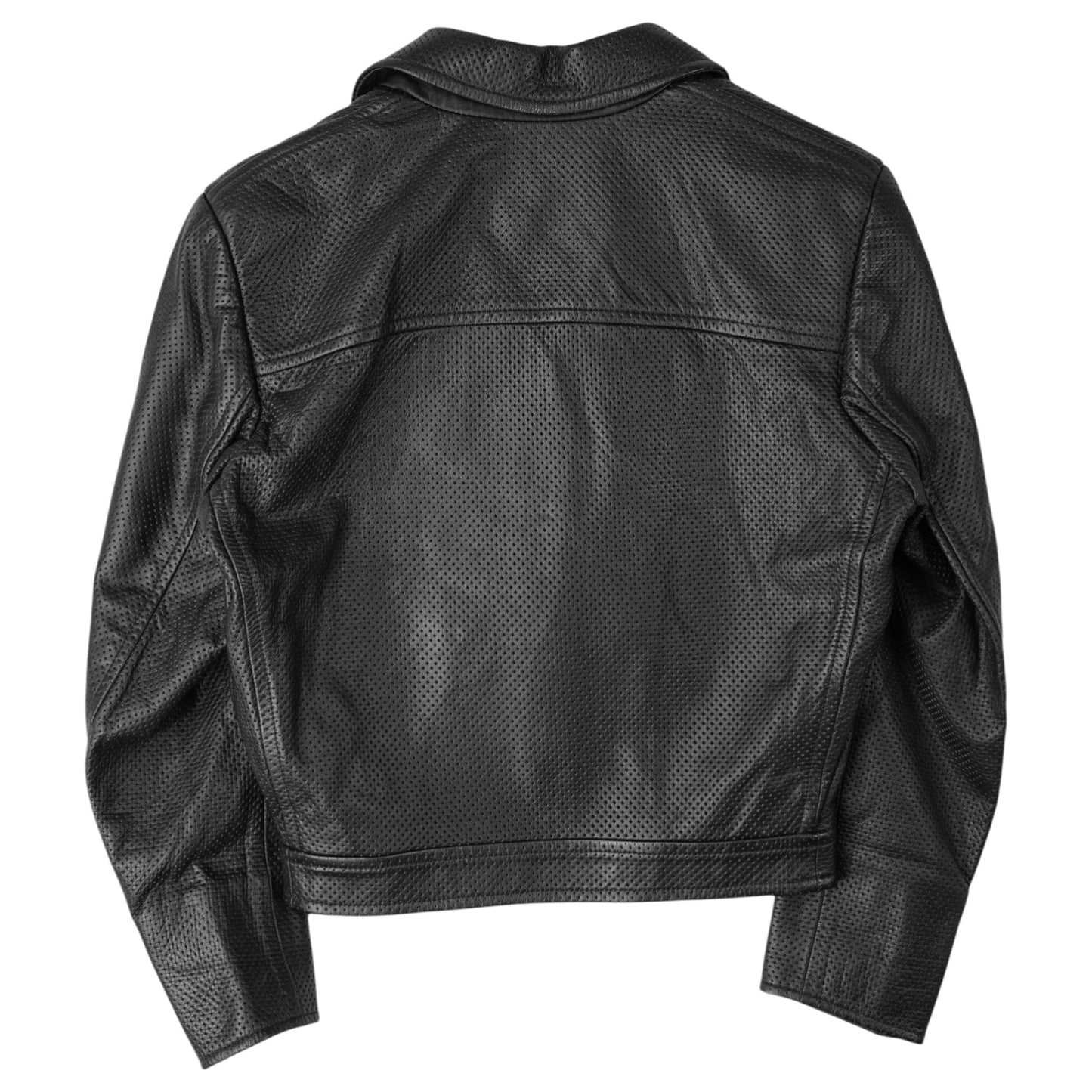 PUNCHING LEATHER JACKET / BLACK