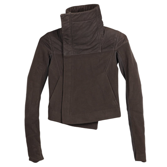 HYBRID STAND COLLAR JACKET / BROWN