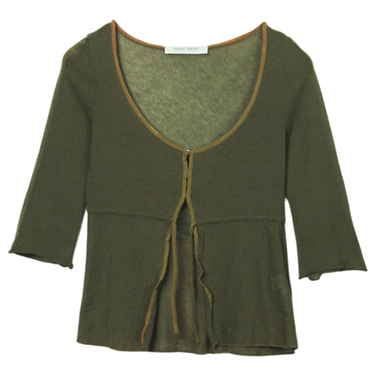3/4 SLEEVE CARDIGAN / KHAKI