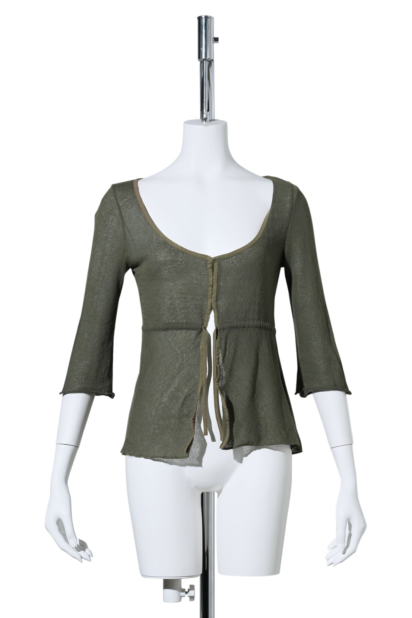 3/4 SLEEVE CARDIGAN / KHAKI