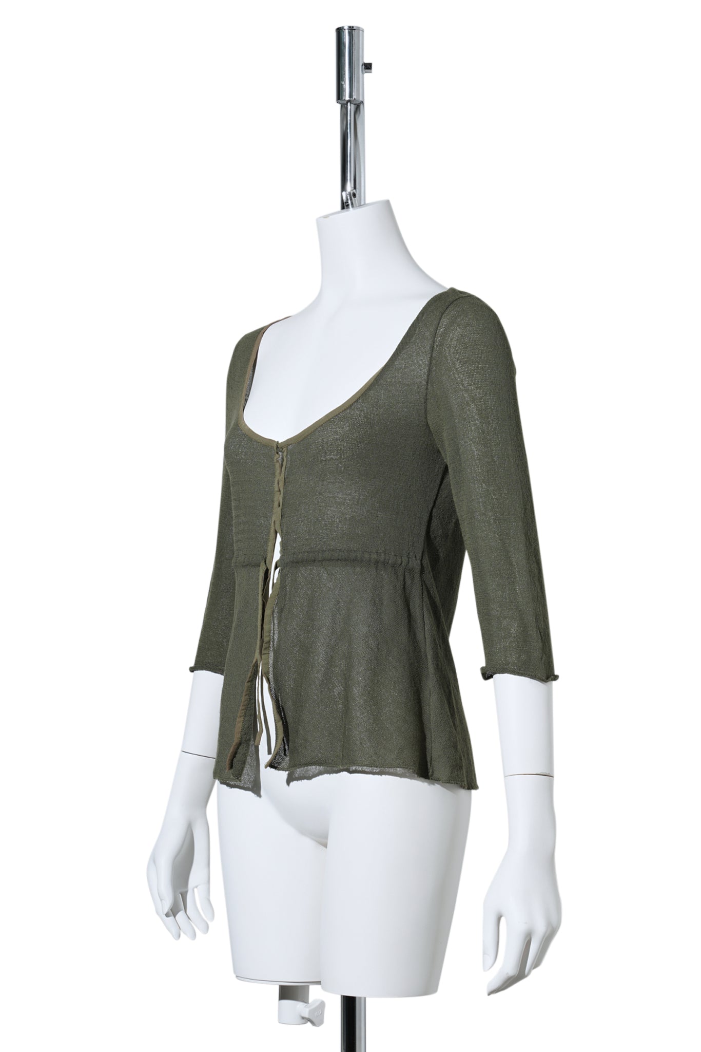 3/4 SLEEVE CARDIGAN / KHAKI