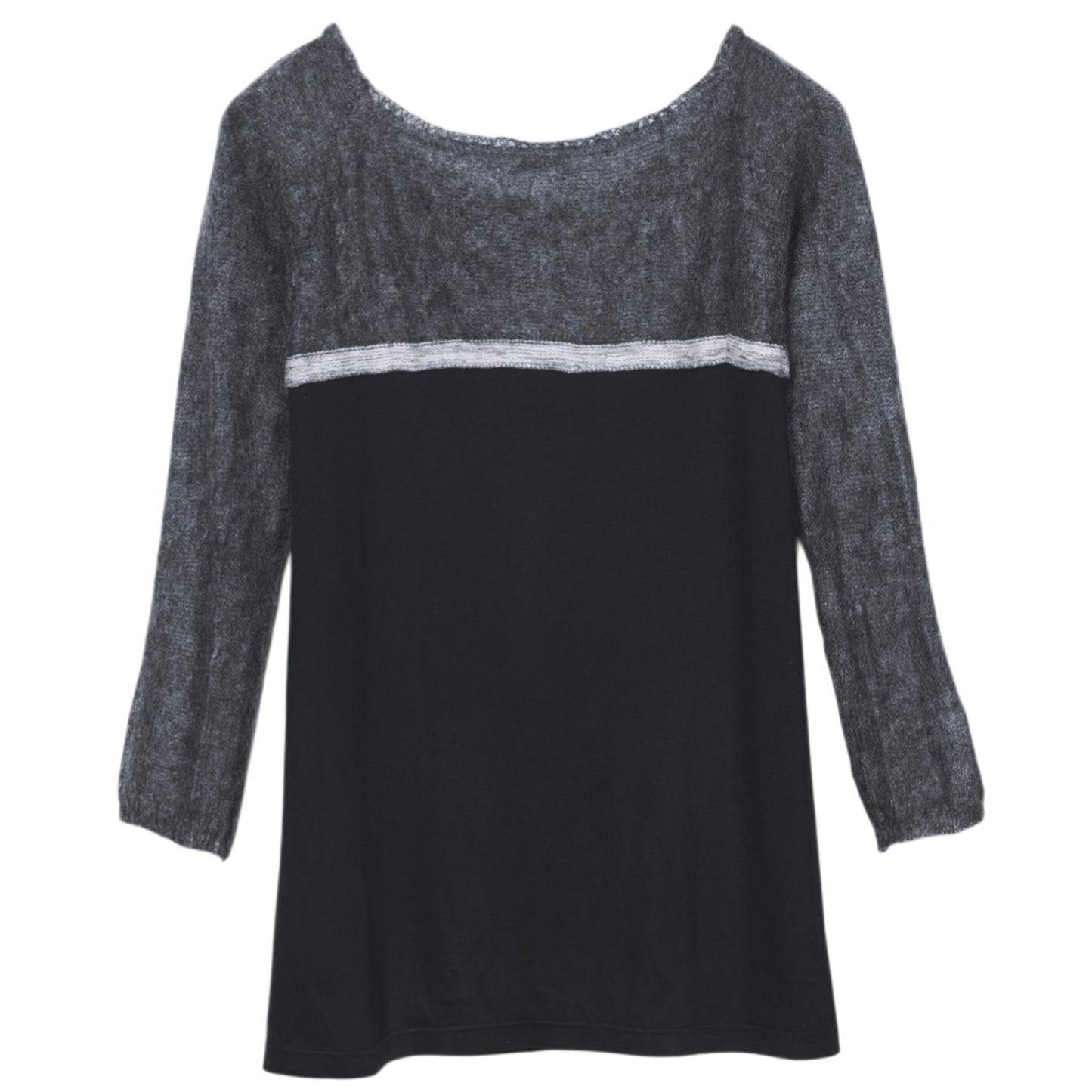 HYBRID GRAPHIC TOP / GREY&BLACK