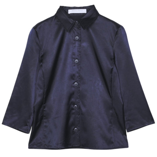 3/4 SLEEVE SHIRT / BLACK