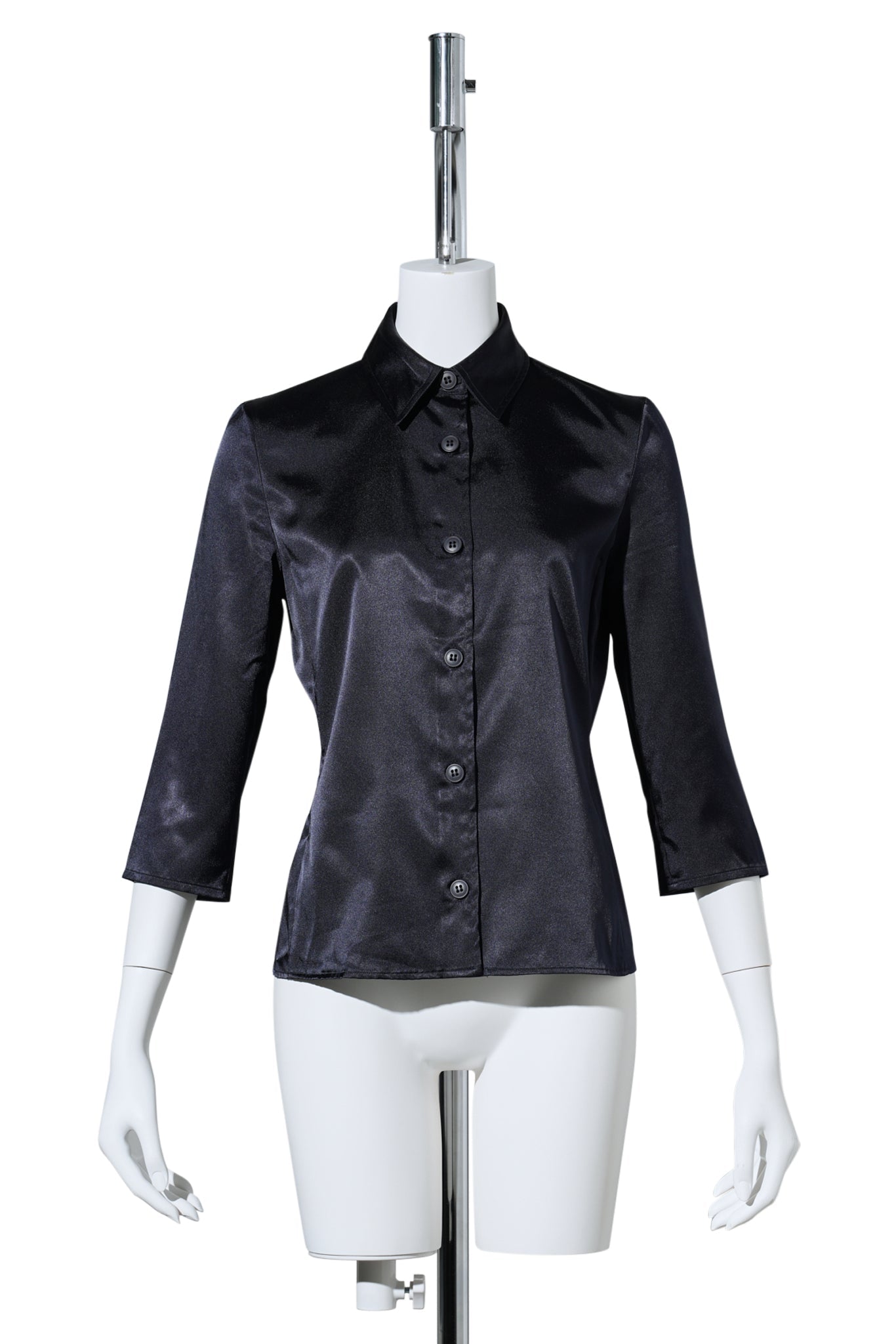 3/4 SLEEVE SHIRT / BLACK