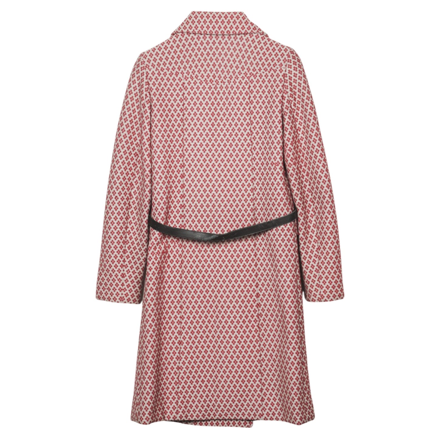BELTED COAT / RED&WHITE