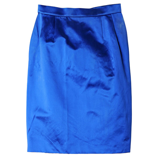 KNEE-LENGTH SKIRT / BLUE
