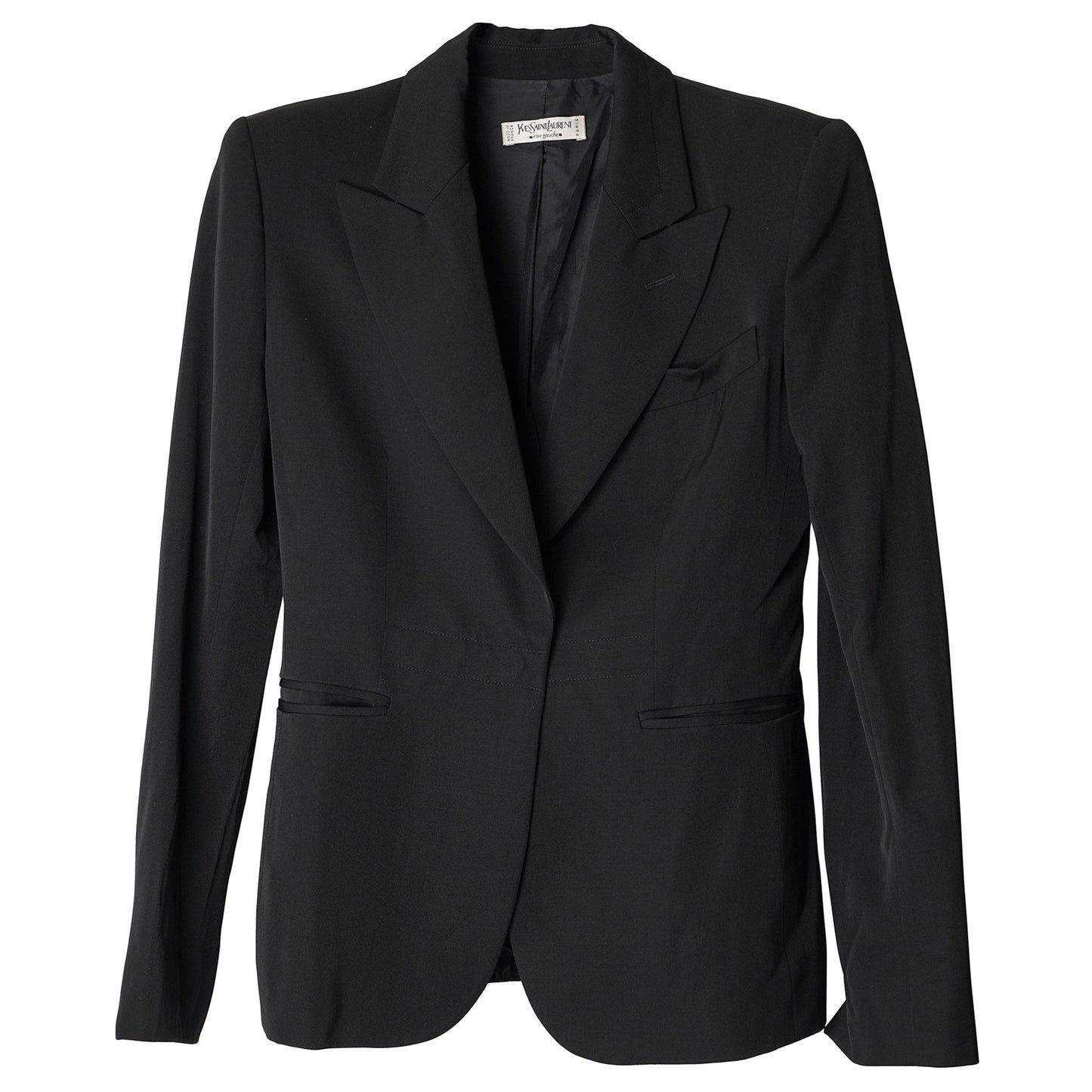 PEAKED LAPEL JACKET / BLACK