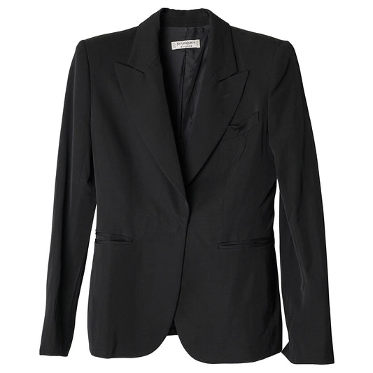 PEAKED LAPEL JACKET / BLACK