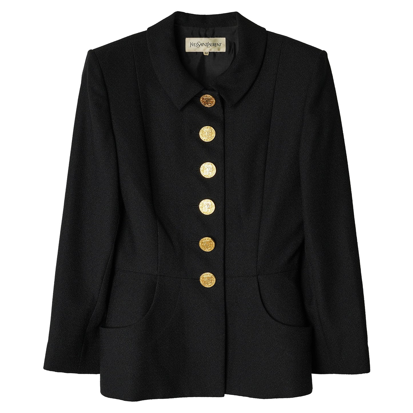 GOLD BUTTON JACKET / BLACK