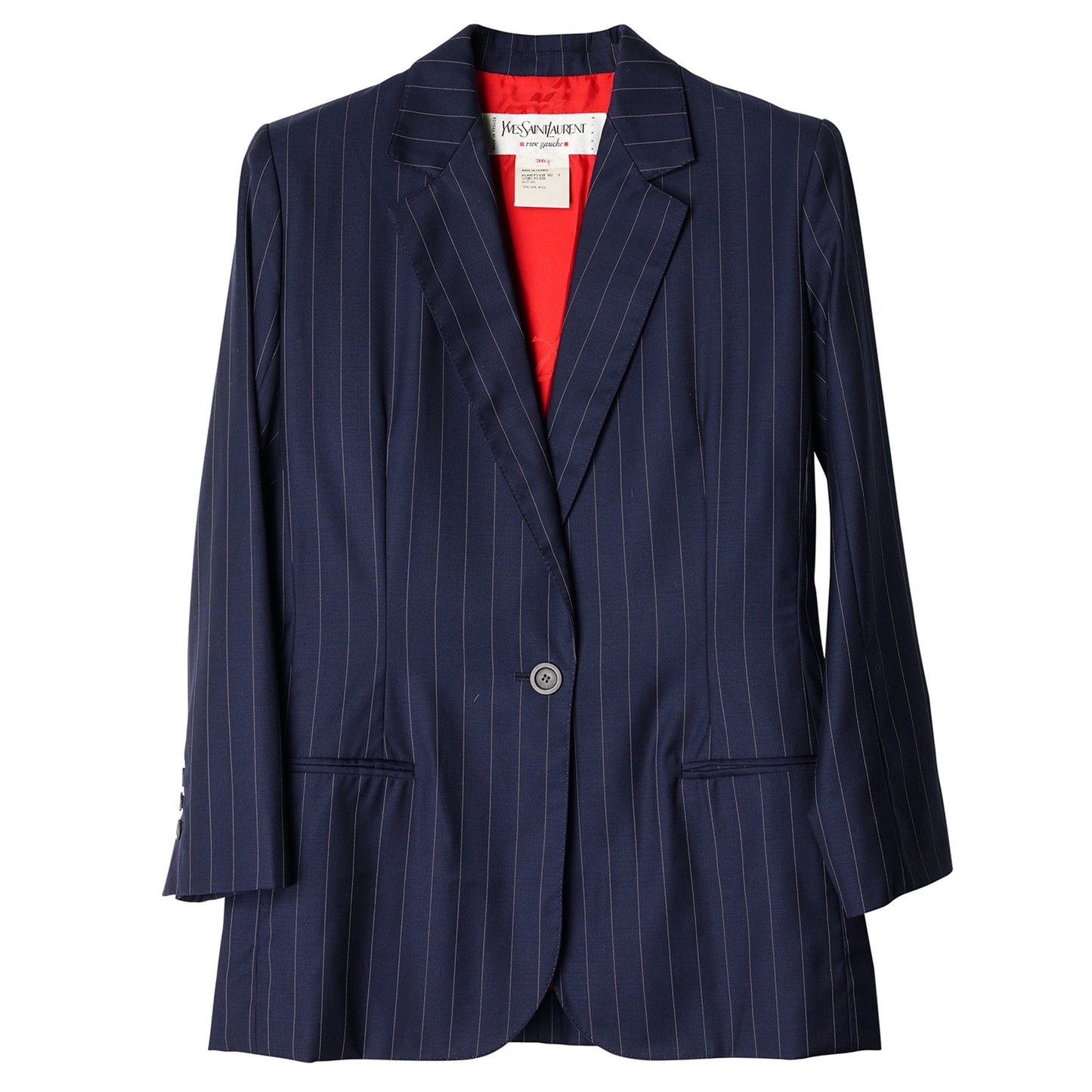 1 BUTTON STRIPE JACKET / NAVY