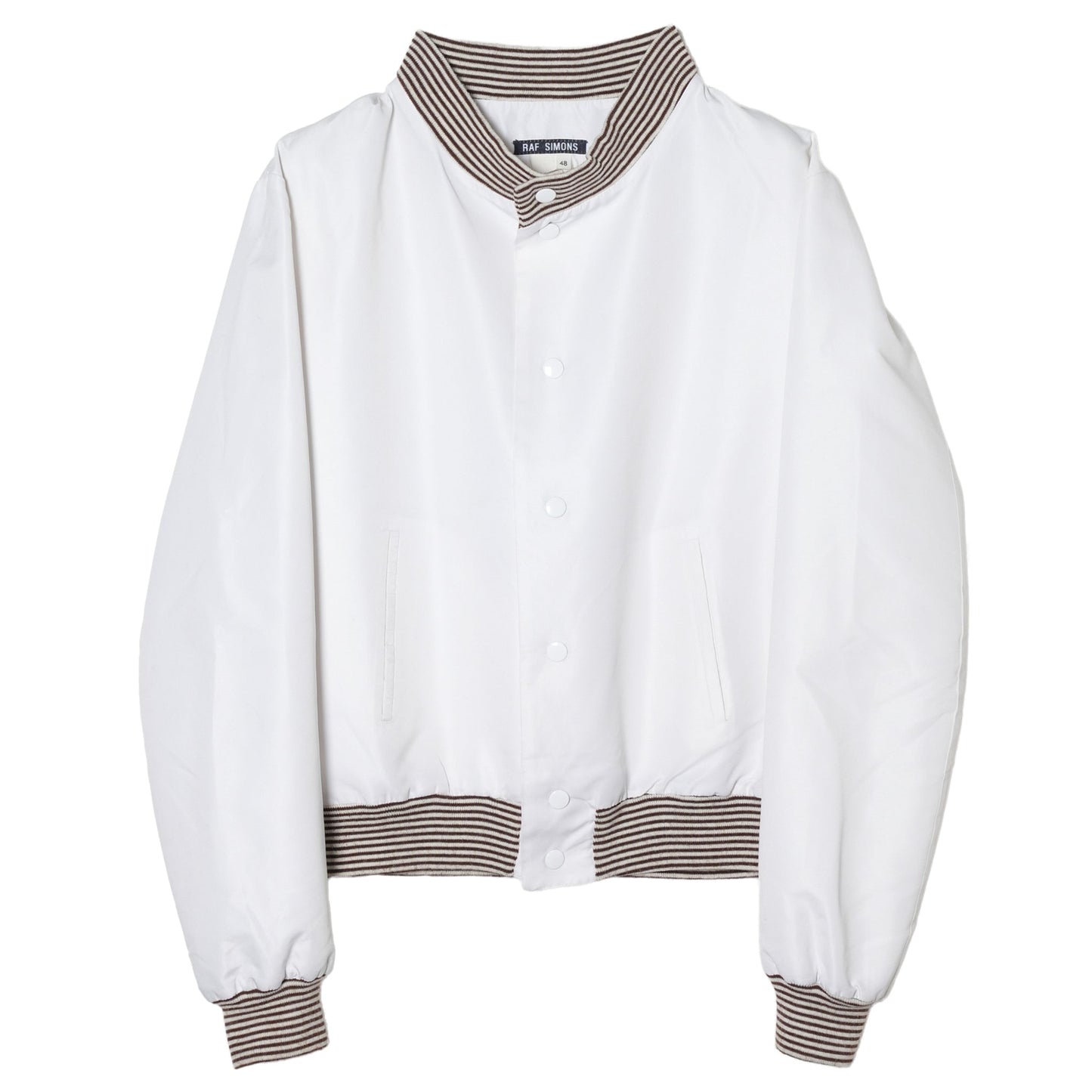 STRIPE COLLAR BLOUSON / WHITE