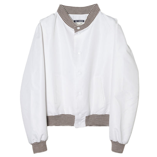 STRIPE COLLAR BLOUSON / WHITE