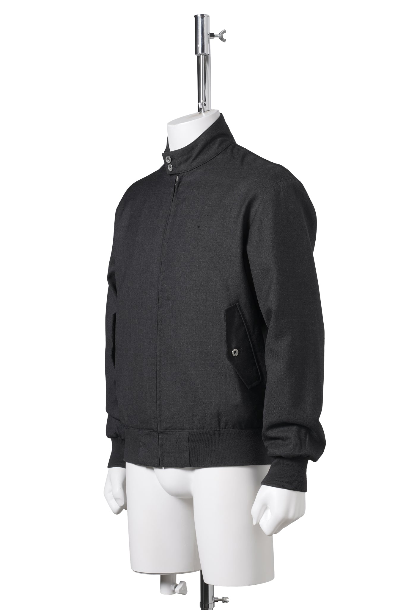 HIGH NECK BLOUSON / CHARCOAL GREY