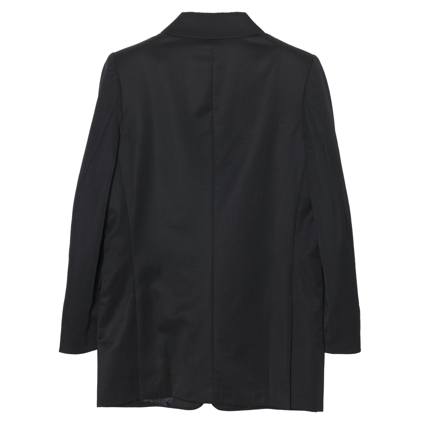 1 BUTTON PEAKED LAPEL JACKET / BLACK