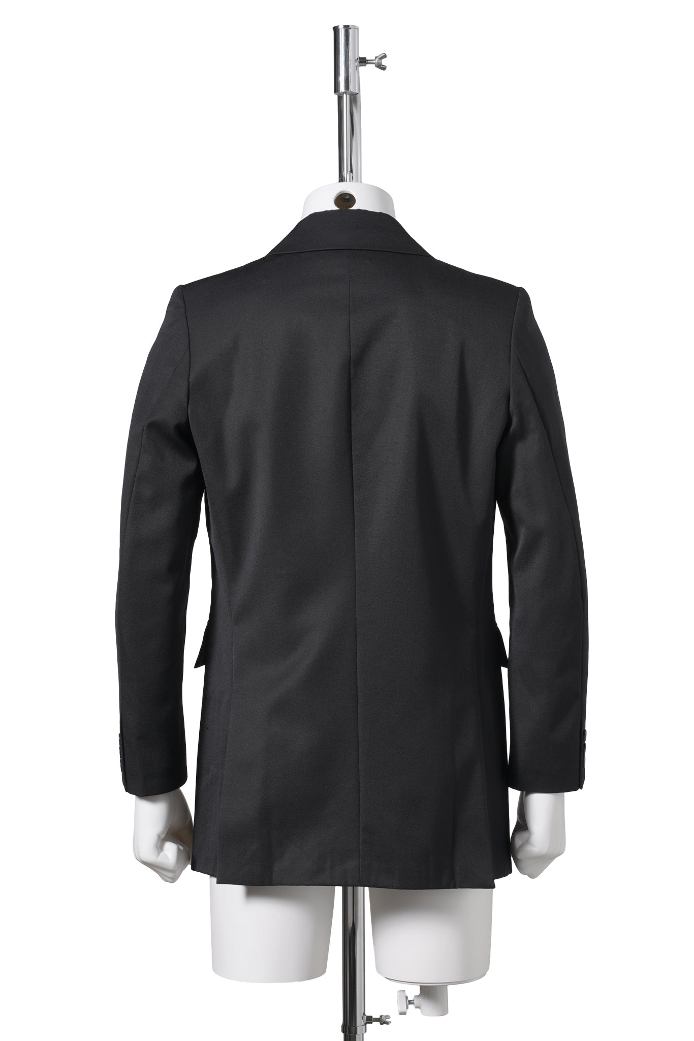 1 BUTTON PEAKED LAPEL JACKET / BLACK