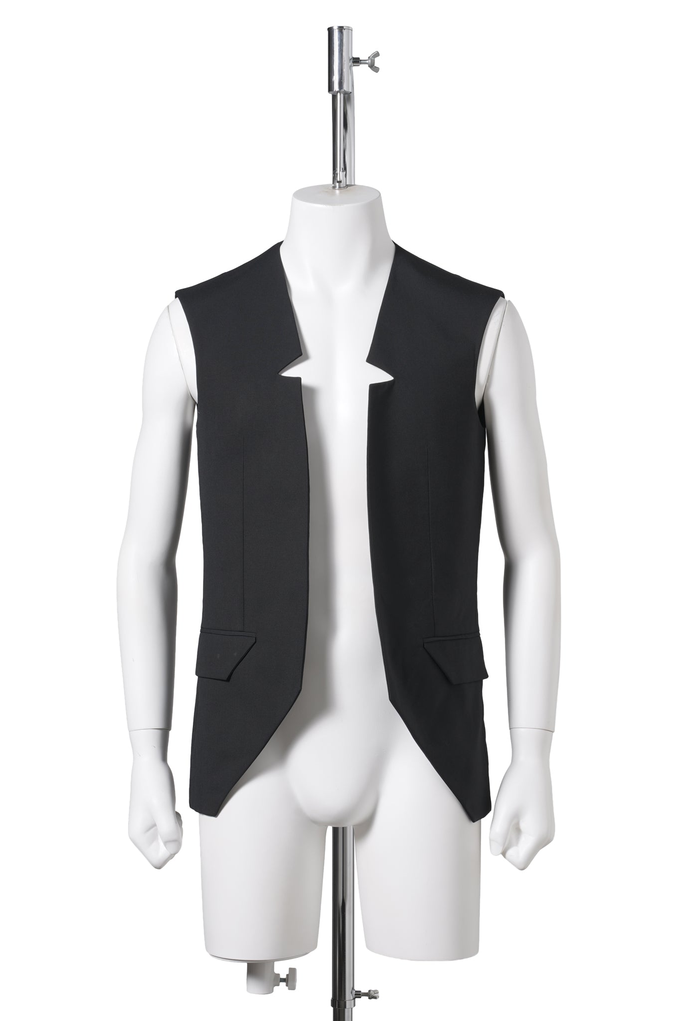 BUTTONLESS VEST / BLACK
