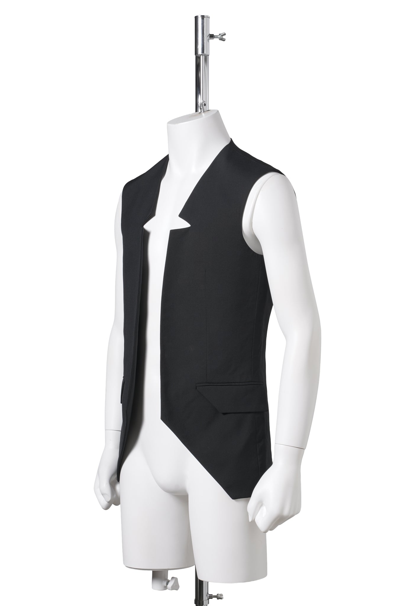 BUTTONLESS VEST / BLACK