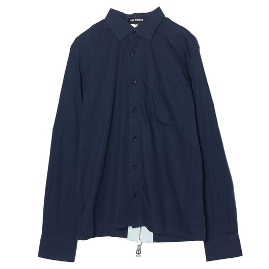 BACK ZIP SHIRT / NAVY