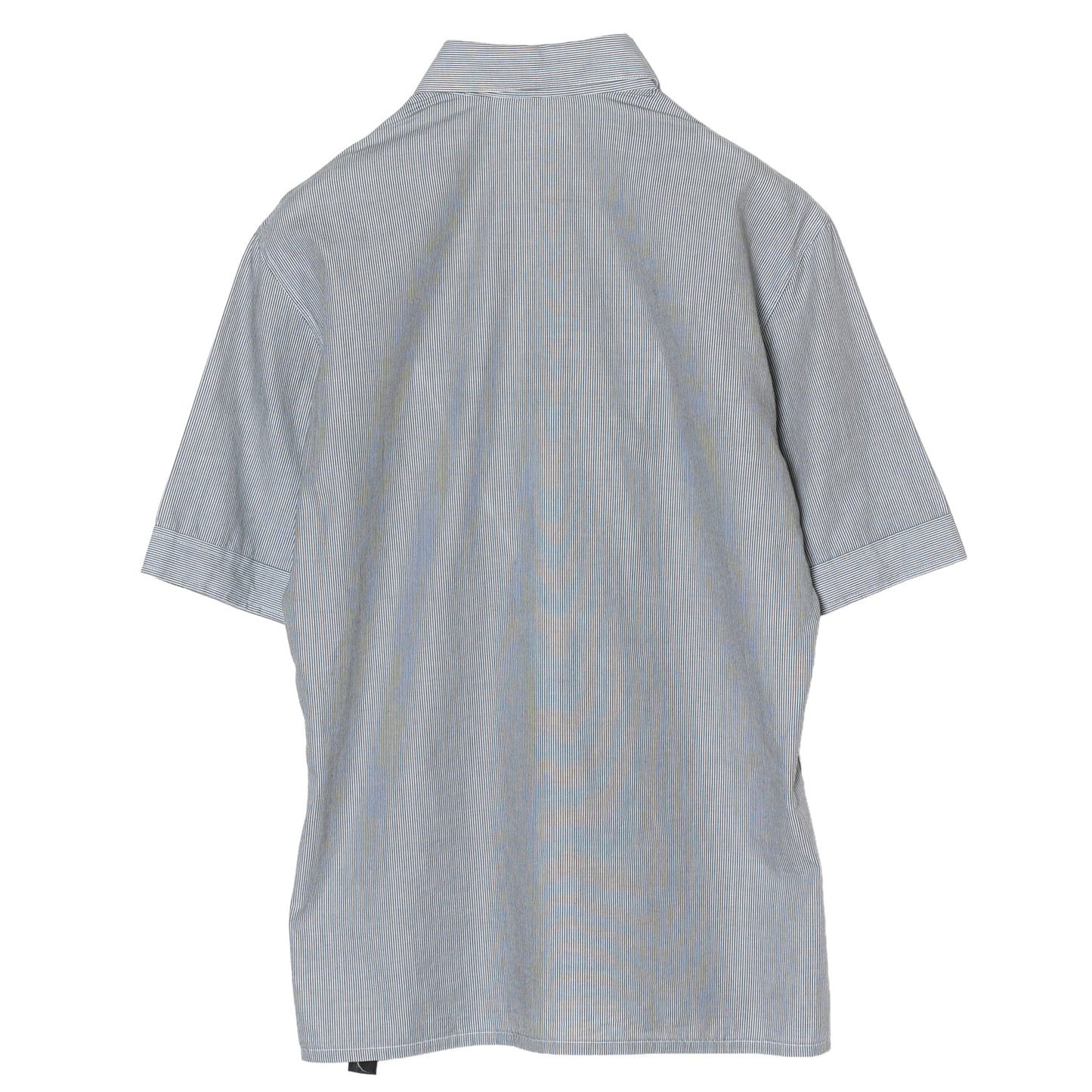 STRIPE SHORT SLEEVE SHIRT / GREY&WHITE