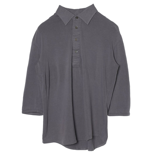 HALF SLEEVE POLO TOP / CHARCOAL GREY