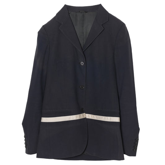 JACKET WITH A STRIPE / BLACK