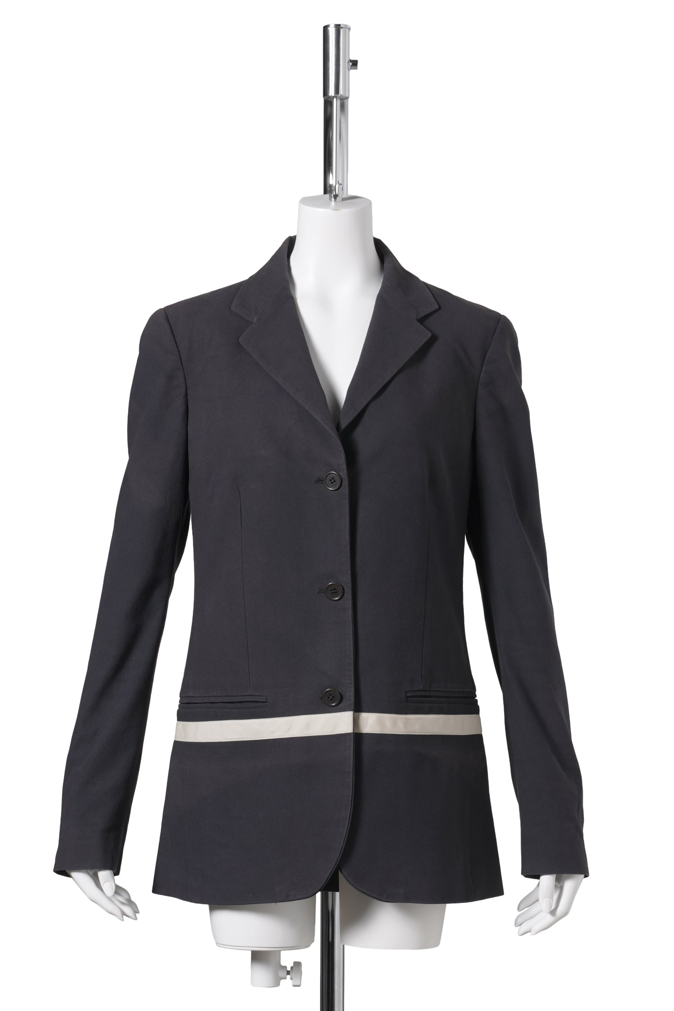 JACKET WITH A STRIPE / BLACK
