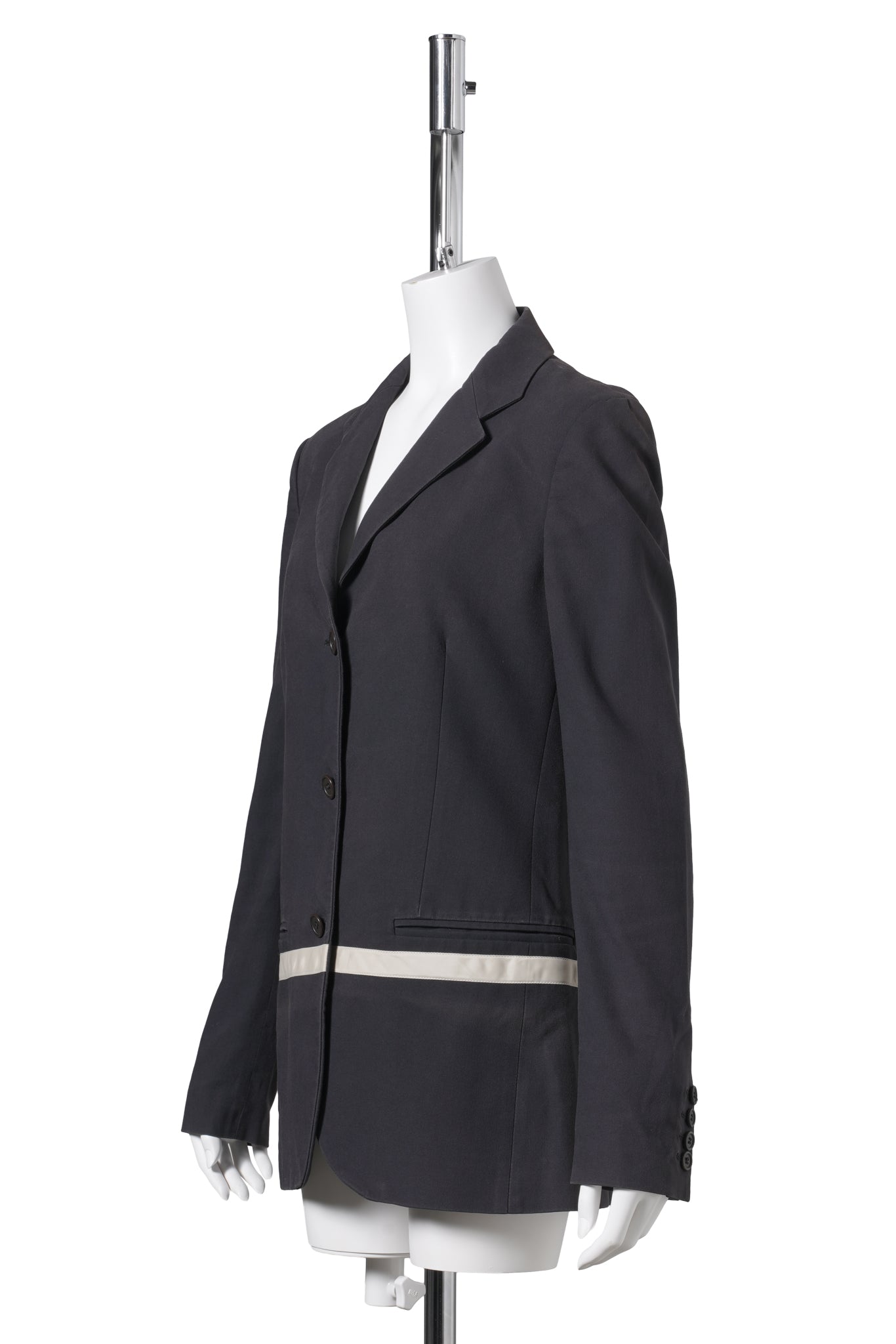 JACKET WITH A STRIPE / BLACK