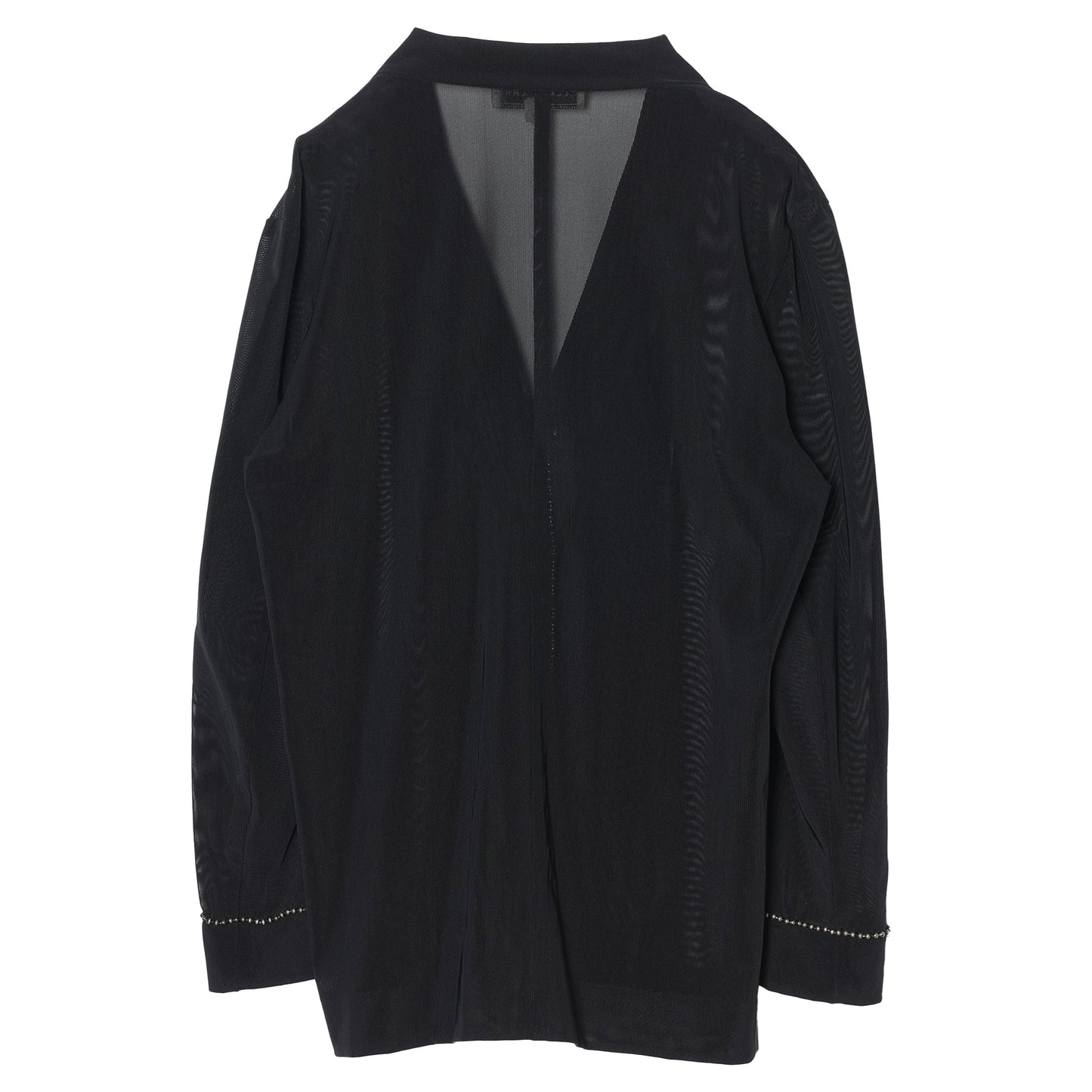 MESH JACKET WITH BALL CHAIN PIPING / BLACK