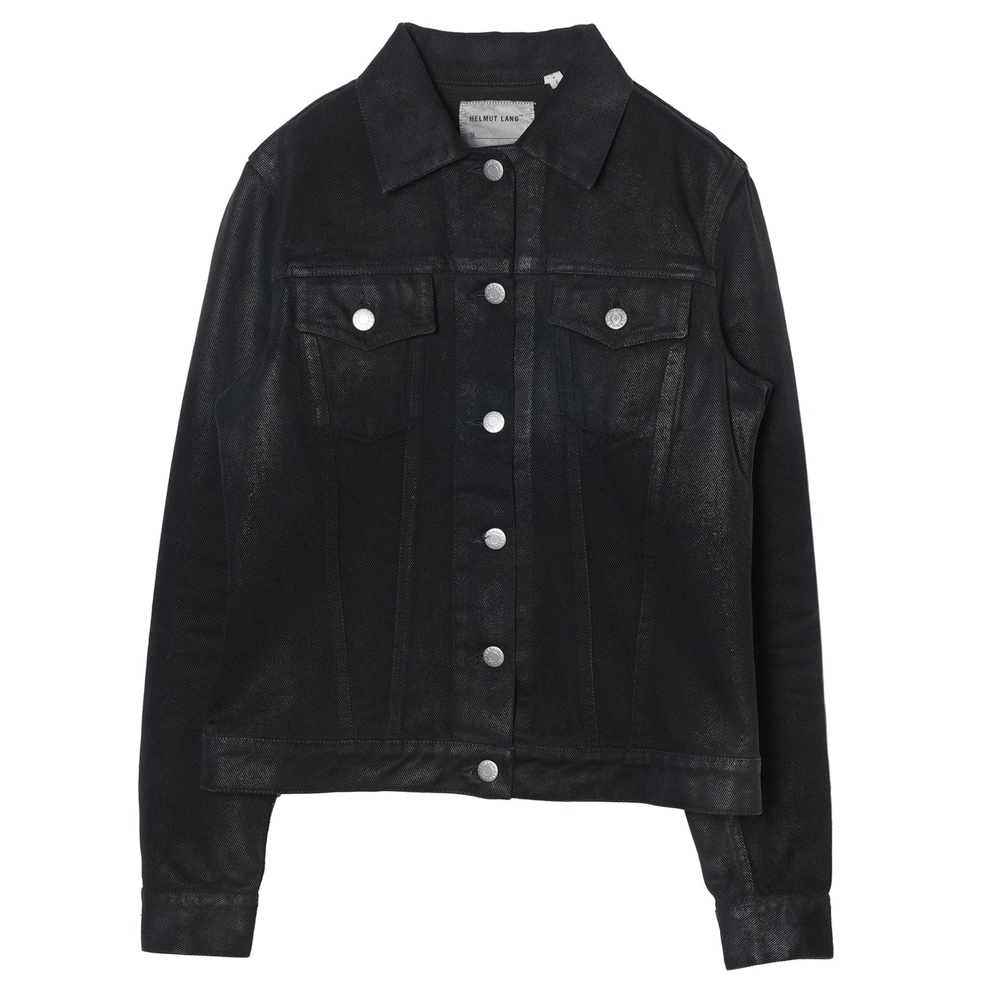 COATED DENIM JACKET / BLACK