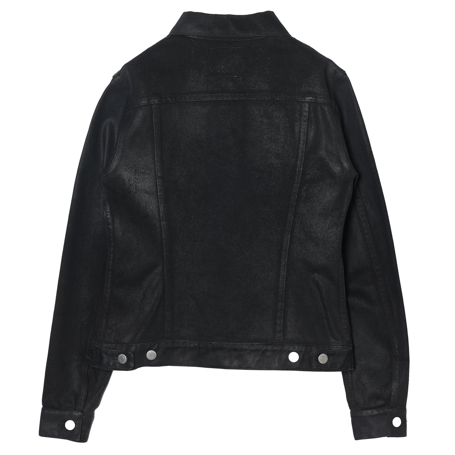 COATED DENIM JACKET / BLACK