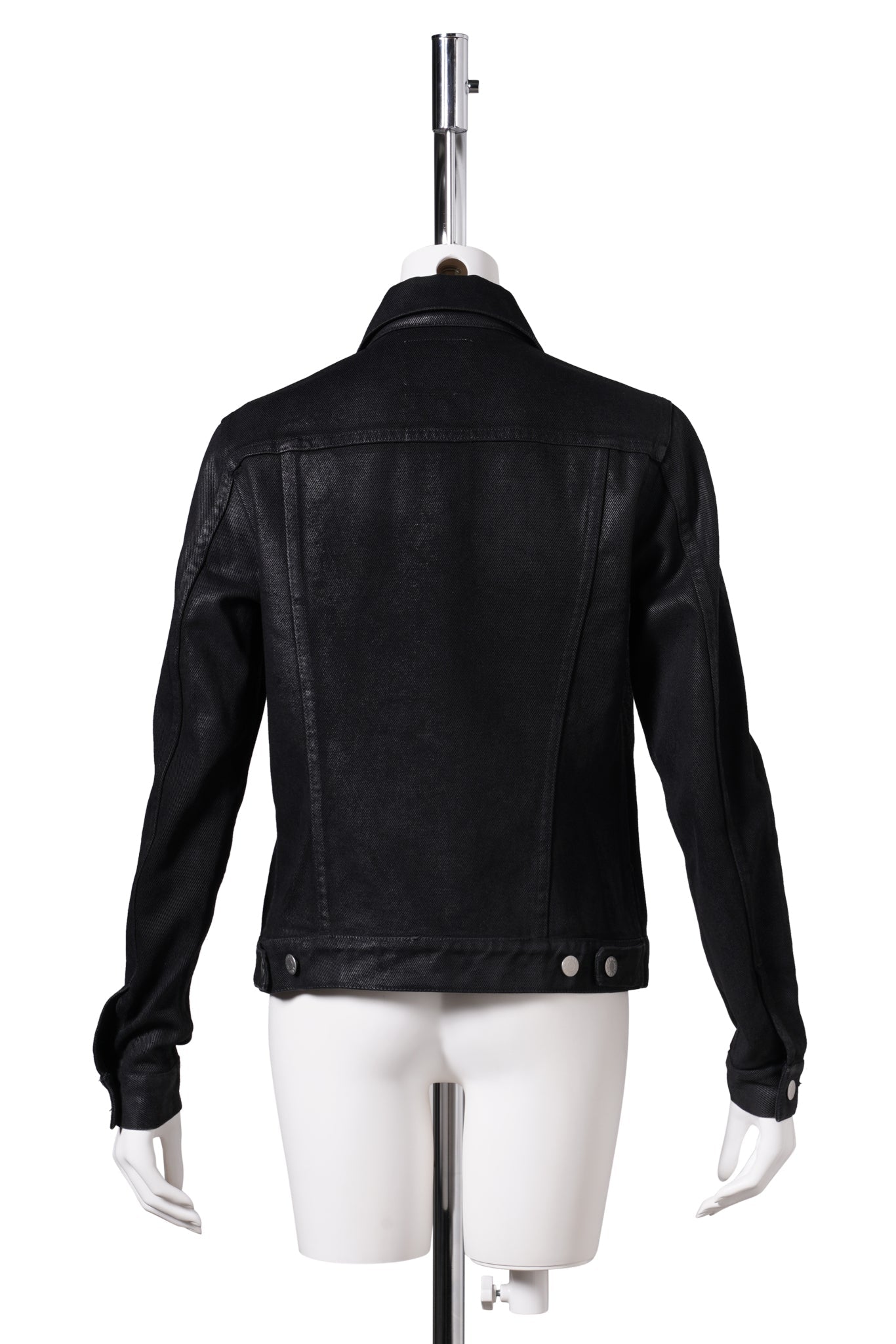 COATED DENIM JACKET / BLACK