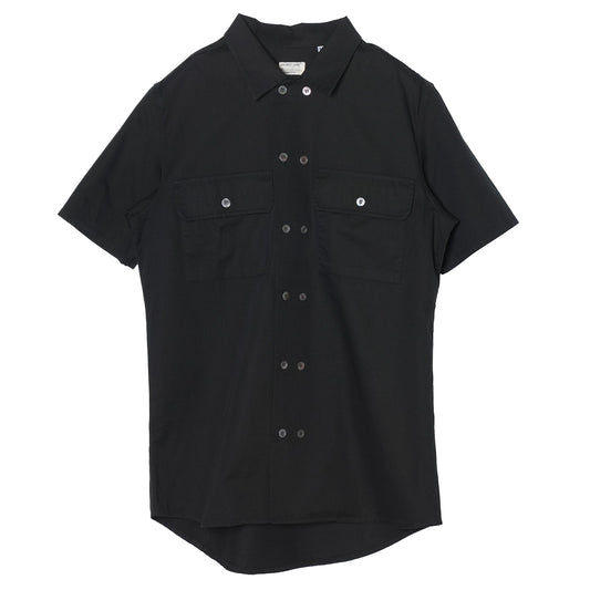 DOUBLE BUTTONED SHIRT / BLACK