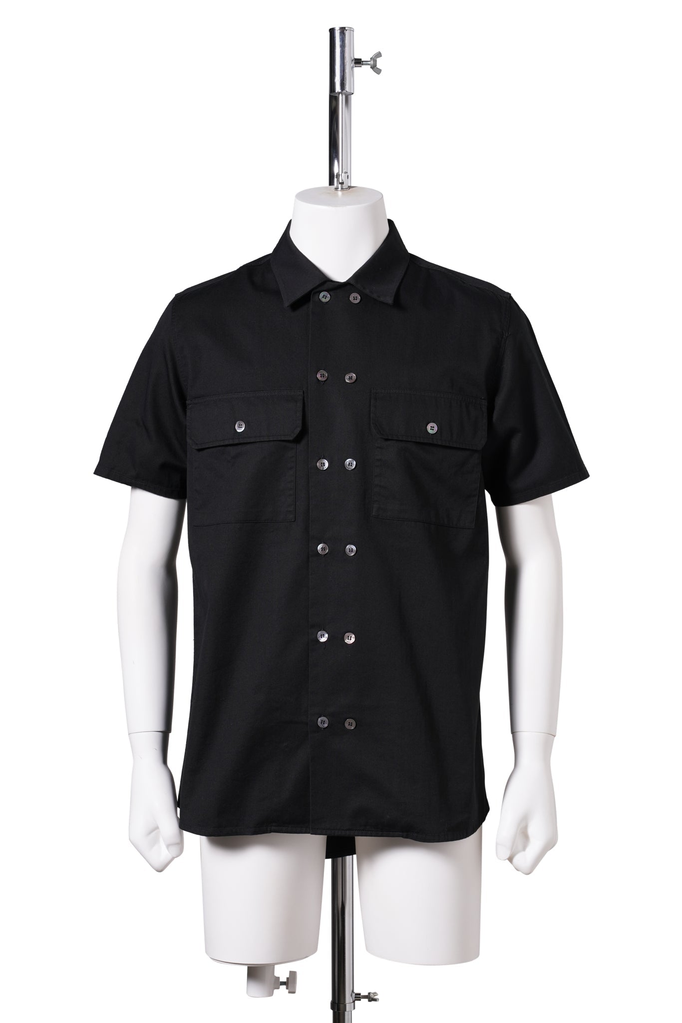 DOUBLE BUTTONED SHIRT / BLACK