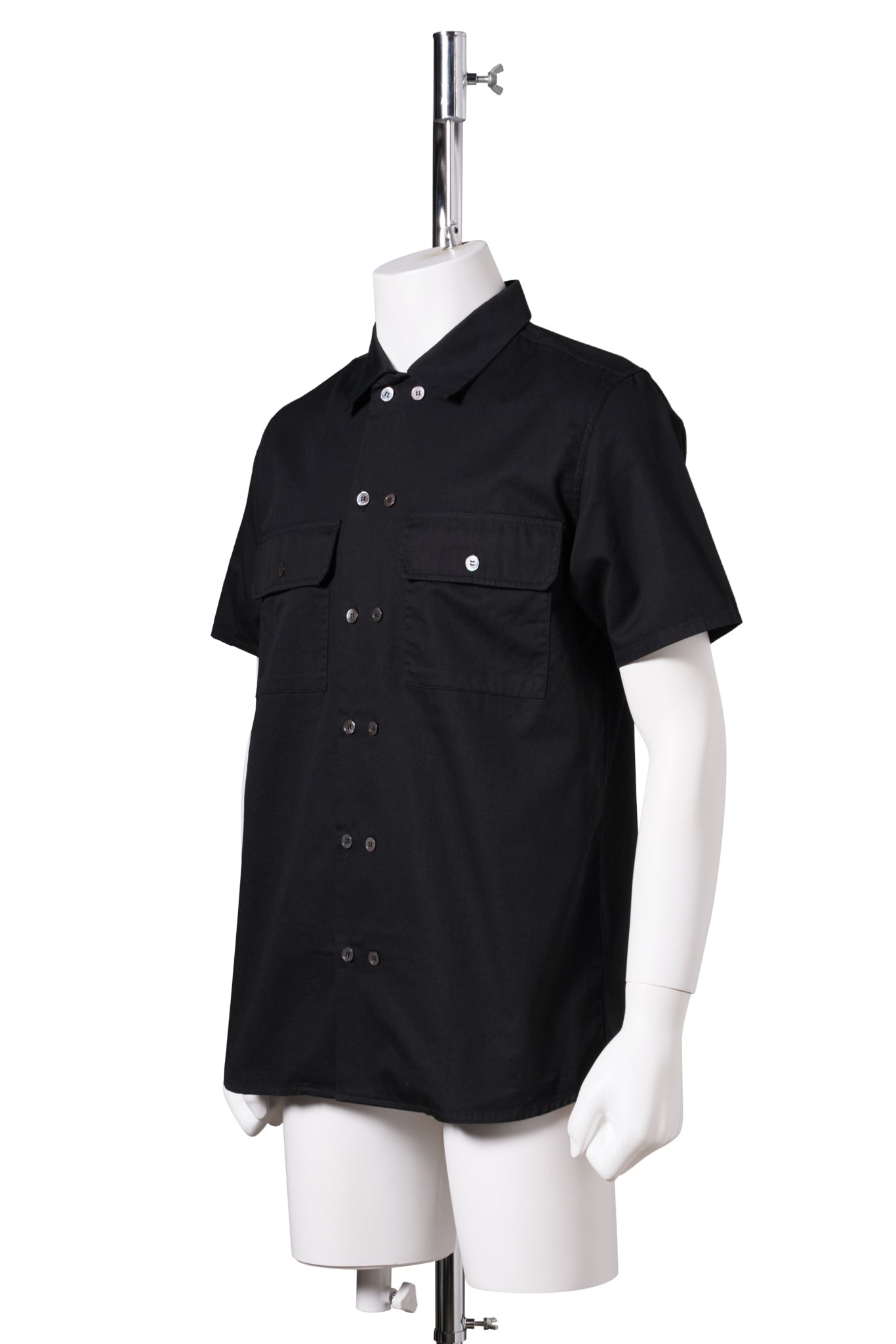 DOUBLE BUTTONED SHIRT / BLACK